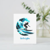 surfing briefkaart (Staand voorkant)