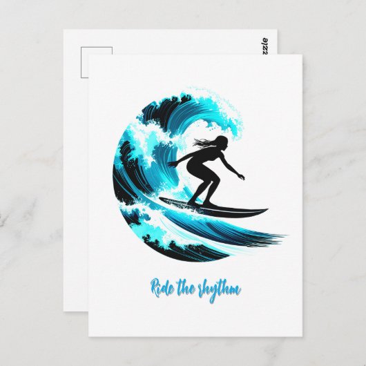 surfing briefkaart (Voorkant / Achterkant)