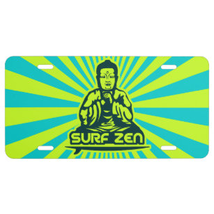 Surfing Buddha licence bord - Surf Zen Nummerplaat