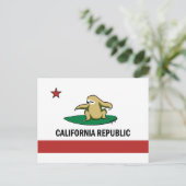 Surfing Cali Sloth Briefkaart (Staand voorkant)
