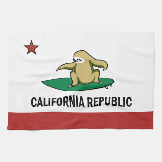 Surfing Cali Sloth Theedoek