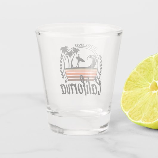 Surfing California Shot Glas (Achterkant)