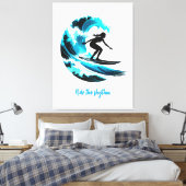 surfing canvas afdruk (Insitu (Slaapkamer))