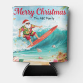 Surfing Christmas in July with SANTA CLAUS Blikjeskoeler (Voorkant)