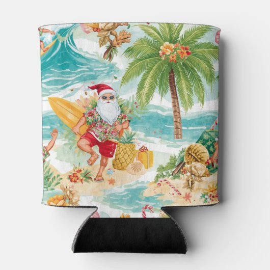 Surfing Christmas in July with SANTA CLAUS   Blikjeskoeler (Achterkant)