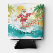 Surfing Christmas in July with SANTA CLAUS Blikjeskoeler (Voorkant)