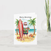 Surfing Christmas in July with SANTA CLAUS   Kaart (Voorkant)