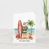 Surfing Christmas in July with SANTA CLAUS   Kaart (Voorkant)