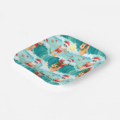 Surfing Christmas in July with SANTA CLAUS Papieren Bordje (Gebogen)