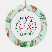 Surfing Christmas with Santa Claus surfer  Keramisch Ornament (Achterkant)