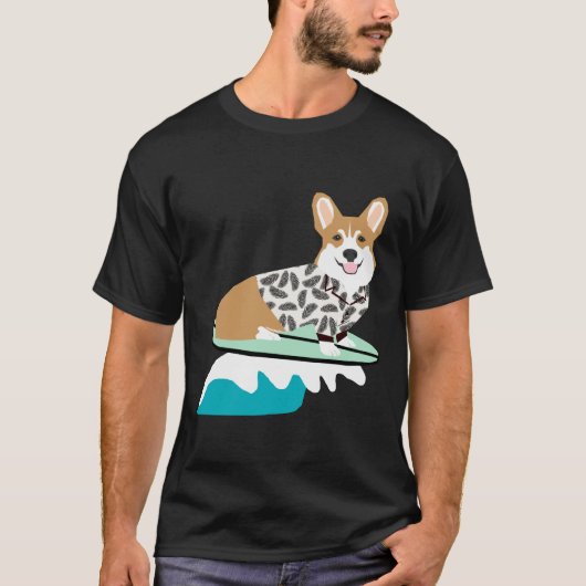 Surfing Corgi Essential T-shirt (Voorkant)