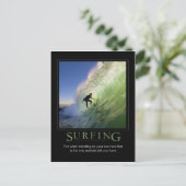 Surfing_Demotivational Poster Briefkaart (Staand voorkant)