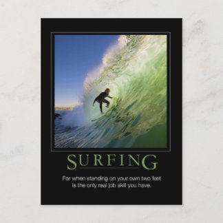 Surfing_Demotivational Poster Briefkaart