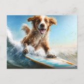Surfing Dog Briefkaart (Voorkant)
