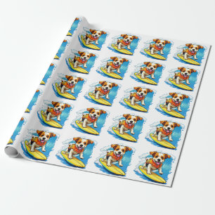 Surfing Dog Cadeaupapier