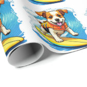 Surfing Dog Cadeaupapier (Rol Hoek)