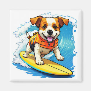 Surfing Dog Magneet
