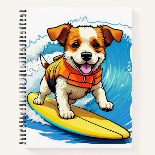 Surfing Dog Notitieboek (Voorkant)
