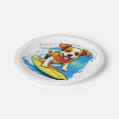 Surfing Dog Papieren Bordje (Gekanteld)