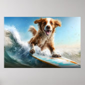 Surfing Dog Poster (Voorkant)