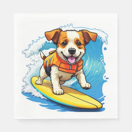 Surfing Dog Servet (Voorkant)