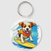 Surfing Dog Sleutelhanger (Achterkant)
