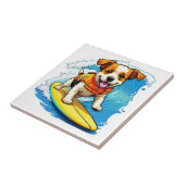 Surfing Dog Tegeltje (Zijkant)
