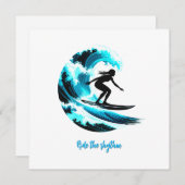 surfing feestdagenkaart (Voorkant / Achterkant)