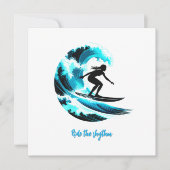 surfing feestdagenkaart (Voorkant)