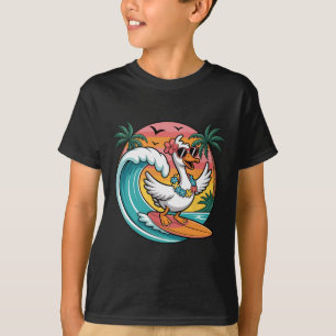 Surfing Gans Retro Hawaiaanse Zomer Vibes Strand D T-shirt