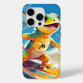 Surfing Gecko die de golven berijdt Case-Mate iPhone Case (Achterkant)