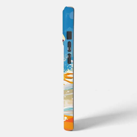 Surfing Gecko die de golven berijdt Case-Mate iPhone Case (Achterkant / Links)