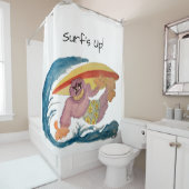 Surfing Gorilla Douchegordijn (In situ)