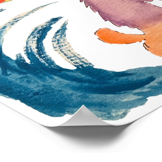 Surfing Gorilla Poster (Hoek)