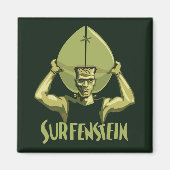 Surfing Halloween Frankenstein Magneet (Voorkant)