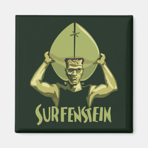 Surfing Halloween Frankenstein Magneet