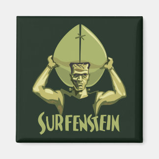 Surfing Halloween Frankenstein Magneet