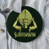 Surfing Halloween Frankenstein Ronde Button 6,0 Cm (In situ)