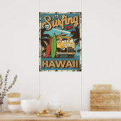 Surfing Hawaii Poster (Keuken)