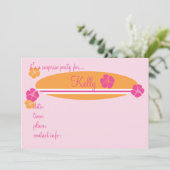 Surfing Hibiscus Kaart (Staand voorkant)