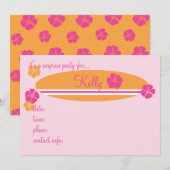 Surfing Hibiscus Kaart (Voorkant / Achterkant)