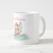 Surfing Hippo Bikini Christmas  Grote Koffiekop (Voorkant rechts)