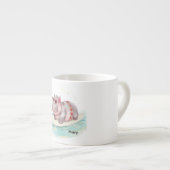 Surfing Hippo Bikini on surf board  Espresso Kop (Voorkant rechts)