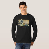 Surfing Irish Wolfhound Kanagawa Wave Japanese Dog T-shirt (Voorkant volledig)
