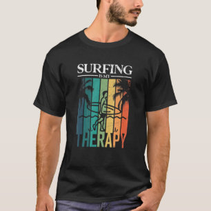 Surfing is mijn therapiefilhouet t-shirt