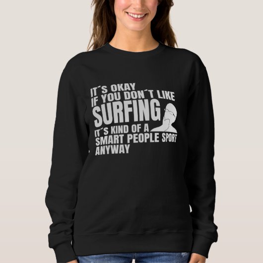 Surfing Kitesurfer Smart People Sport Saying Winds Trui (Voorkant)