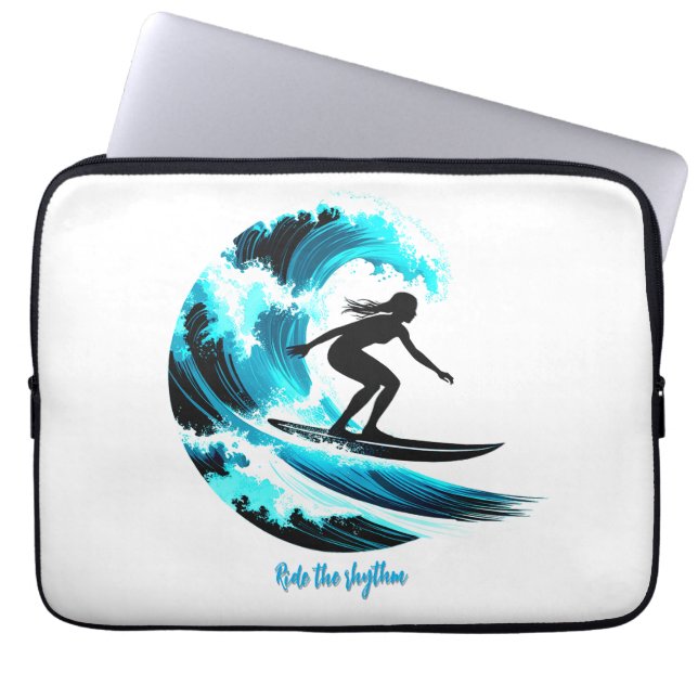 surfing laptop sleeve (Voorkant)
