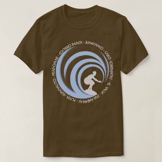  Surfing Lovers Fan Beach Colombia T-shirt (Design voorkant)
