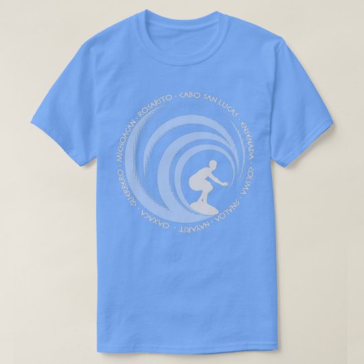  Surfing Lovers Fan Beach Mexico T-shirt (Design voorkant)