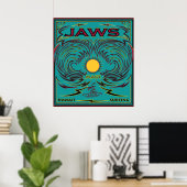 SURFING MAUI HAWAII JAWS POSTER (Thuiskantoor)